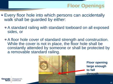 Slide 42: Floor Openings