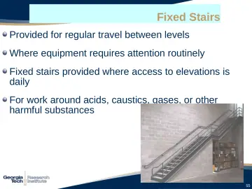 Slide 55: Fixed Stairs