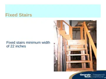 Slide 56: Fixed Stairs