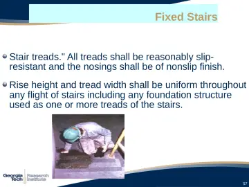 Slide 57: Fixed Stairs