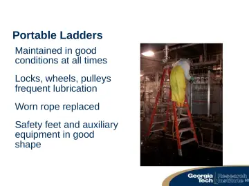 Slide 60: Portable Ladders