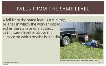 Slide 24: FALLS FROM THE SAME LEVEL