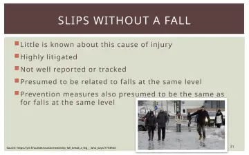 Slide 31: SLIPS WITHOUT A FALL