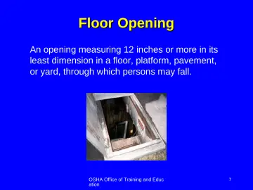Slide 7: Floor Opening