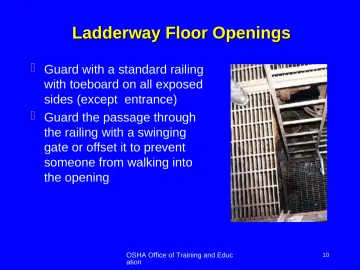 Slide 10: Ladderway Floor Openings