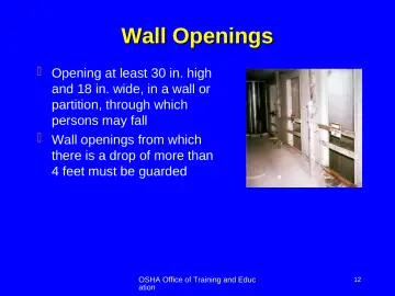 Slide 12: Wall Openings