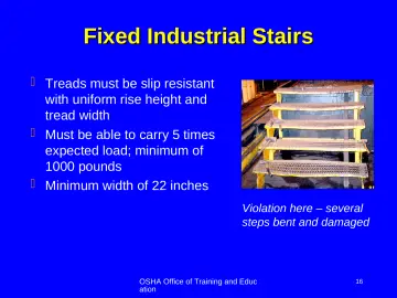 Slide 16: Fixed Industrial Stairs