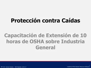 Slide 1: Protección contra Caídas