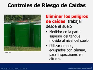 Slide 10: Controles de Riesgo de Caídas