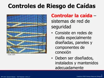 Slide 21: Controles de Riesgo de Caídas