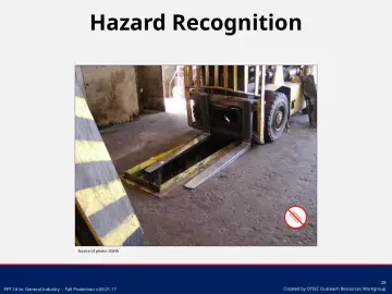 Slide 28: Hazard Recognition