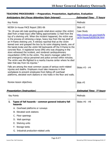 Page 2: TEACHING PROCEDURES ---Preparation, Presentation, Application, Evaluation