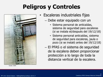 Slide 25: Escaleras industriales fijas