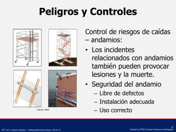 Slide 26: Control de riesgos de caídas