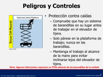 Slide 38: Protección contra caídas