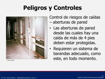 Slide 49: Peligros y Controles