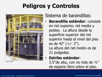 Slide 50: Sistema de barandillas: