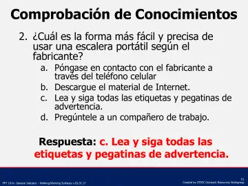 Slide 61: Comprobación de Conocimientos