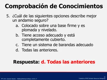 Slide 64: Comprobación de Conocimientos