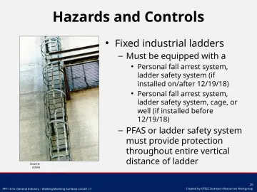 Slide 25: Fixed industrial ladders