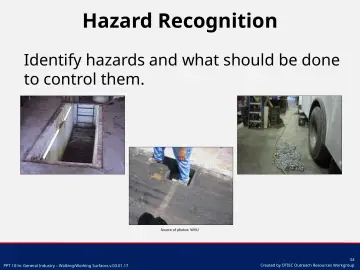 Slide 54: Hazard Recognition