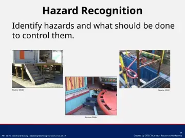 Slide 58: Hazard Recognition