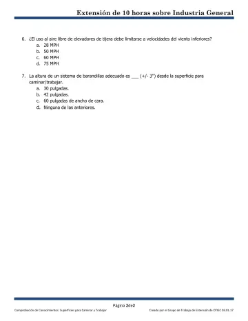 Page 2: Extensión de 10 horas sobre Industria General