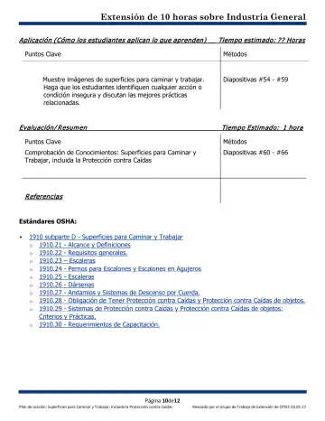Page 10: Aplicación (Cóm o los estudiantes aplican lo que aprenden) __ Tiem po estim ado: ?? Horas