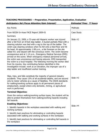 Page 2: TEACHING PROCEDURES ---Preparation, Presentation, Application, Evaluation