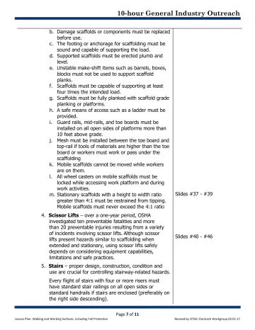 Page 7: b. Damage scaffolds or components must be replaced before use.