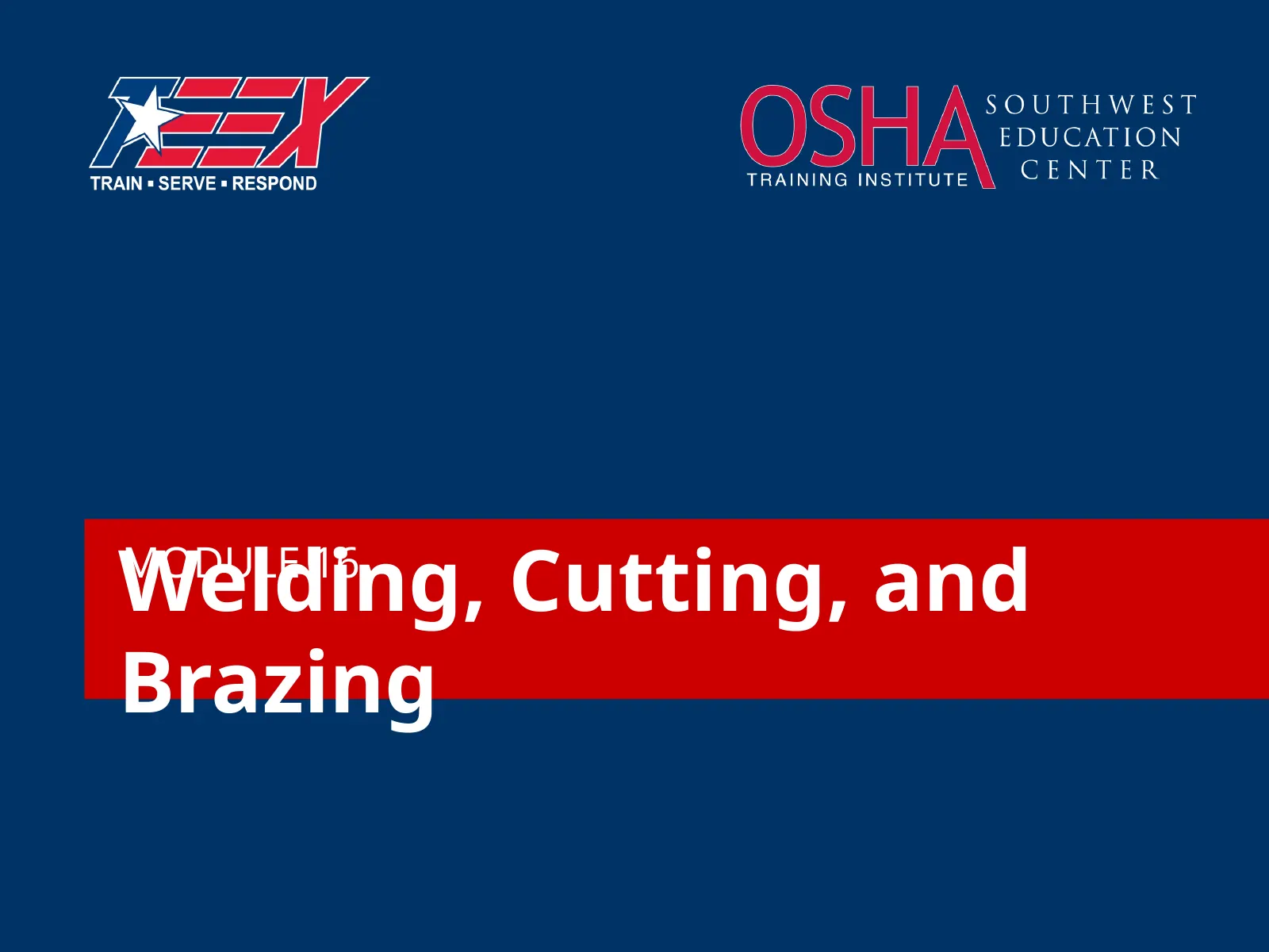 Welding, slide 1: Welding, Cutting, and Brazing