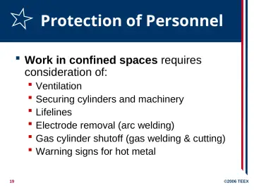 Slide 19: Protection of Personnel