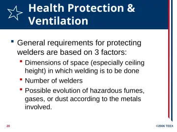 Slide 20: Health Protection & Ventilation
