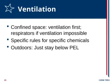 Slide 23: Ventilation