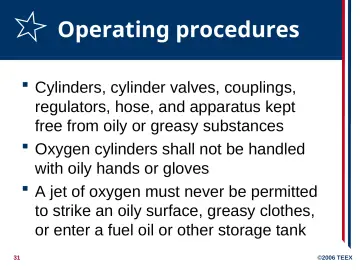 Slide 31: Operating procedures