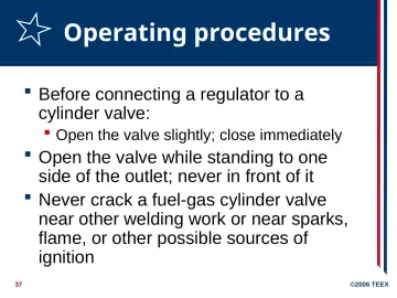 Slide 32: Operating procedures
