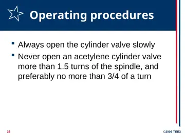 Slide 33: Operating procedures