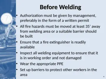 Slide 4: Before Welding