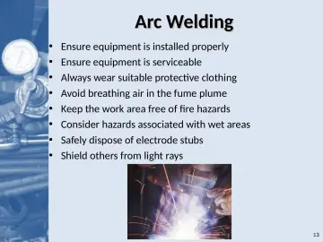 Slide 13: Arc Welding