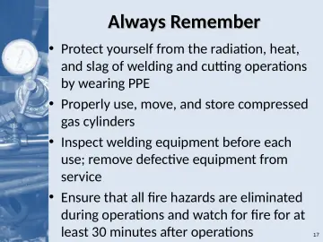Slide 17: Always Remember