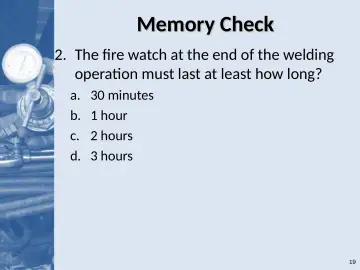 Slide 19: Memory Check