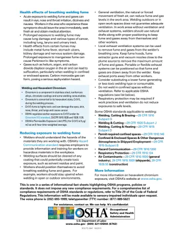 Page 2: Health effects of breathing welding fume