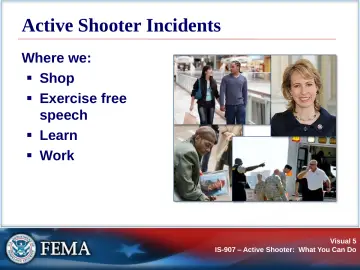 Slide 5: Active Shooter Incidents