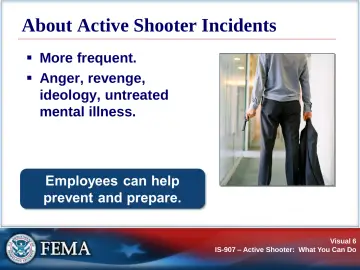Slide 6: About Active Shooter Incidents