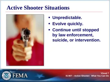 Slide 7: Active Shooter Situations