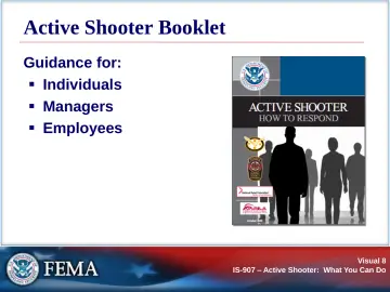 Slide 8: Active Shooter Booklet