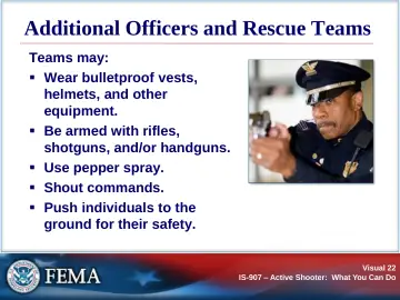 Slide 22: Additional Officers and Rescue Teams