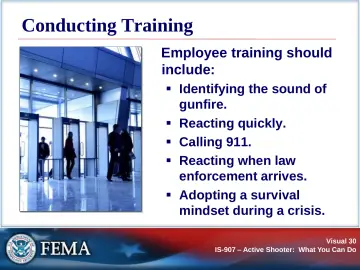 Slide 30: Conducting Training