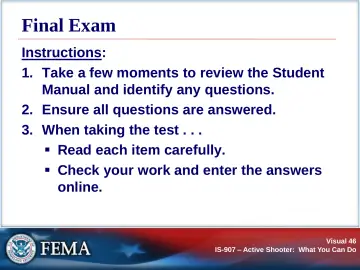 Slide 46: Final Exam