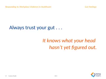 Slide 23: Gut Feelings